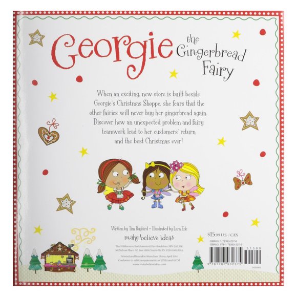 🛍️ 2 For $15 🛍️ Georgie the Gingerbread Fairy Story Book Hardcover - Picture 2 of 14